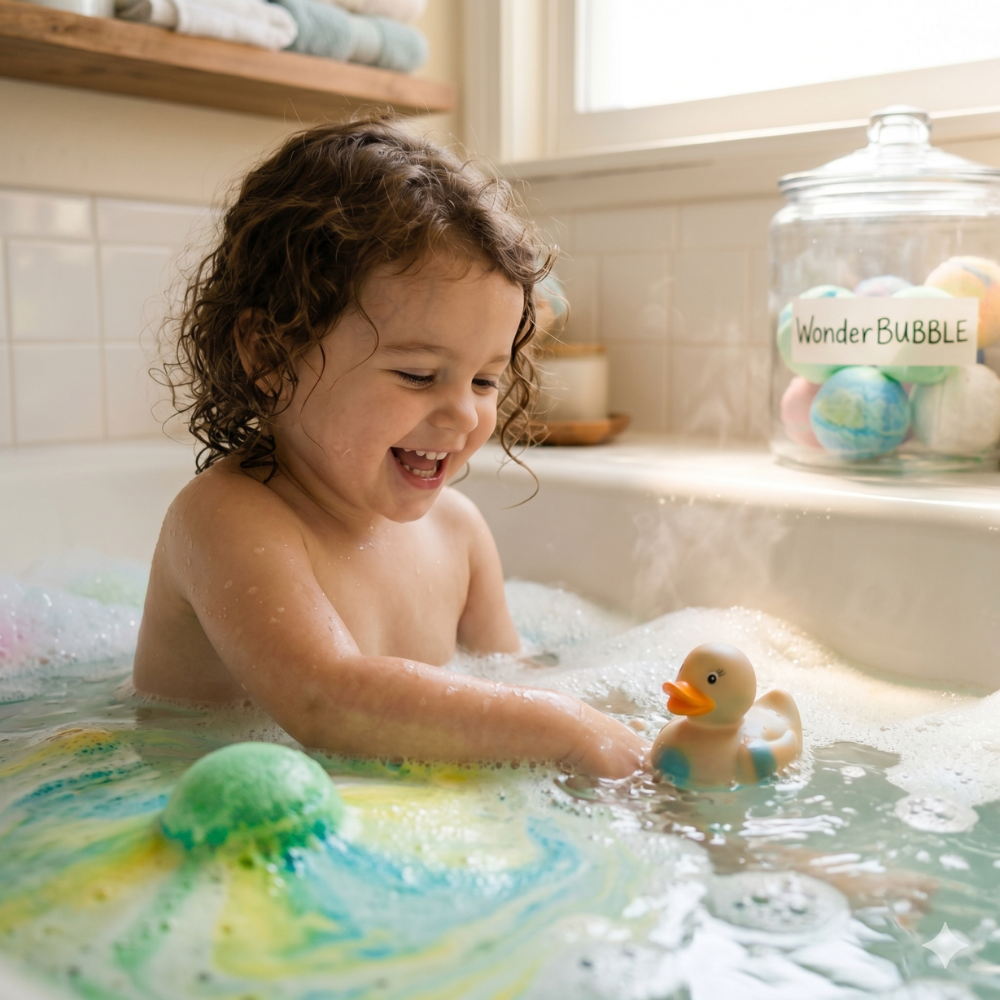 WonderBUBBLE: Every bath a new adventure - Naturally bubbly, safely playful.